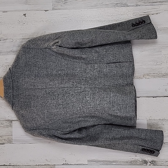 J. Crew 100% Scottish wool by Robert Noble gray 3 button 3 pocket blazer Size 6 - Picture 5 of 11
